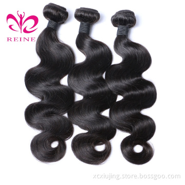 REINE 10A grade top grade wholesale super quality double drawn mink virgin unprocessed peruvian human hair bundles extensions